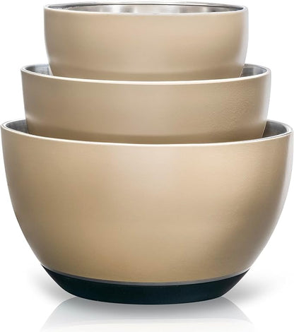 WHYSKO Stainless Steel Mixing Bowls Set of 3 by WHYSKO
