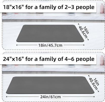 LOPNUR Kitchen Dish Drying Mat, Diatomite Coffee Mat, Super Absorbent Dish - Image 5
