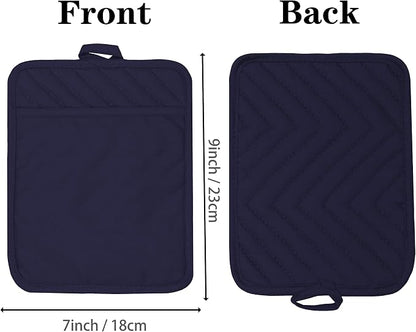 Oven Pot Holder with Pocket Cotton Heat Resistant Coaster Potholder Kitchen Hot - Image 2