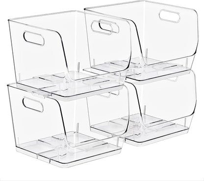 Sorbus Stackable Storage Bins Open Front, Pantry Bins by Sorbus
