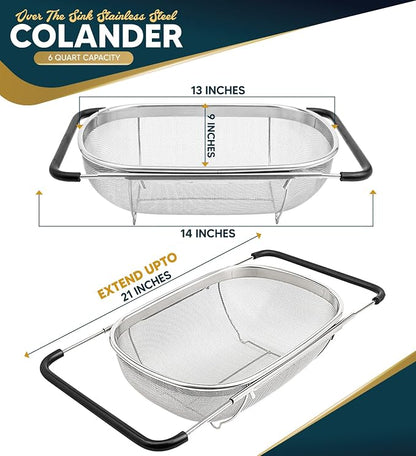 Over the Sink Colander for Kitchen - Image 2