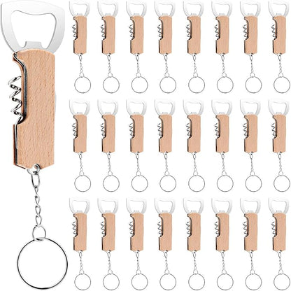 Ziliny 24 Pcs Bottle Opener Keychain Bulk Wine Bottle Beer Opener Keychain by Ziliny