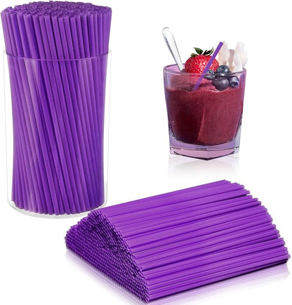 500 Pcs Neon Purple Acrylic Coffee Stirrers Set by DLUGOPIS