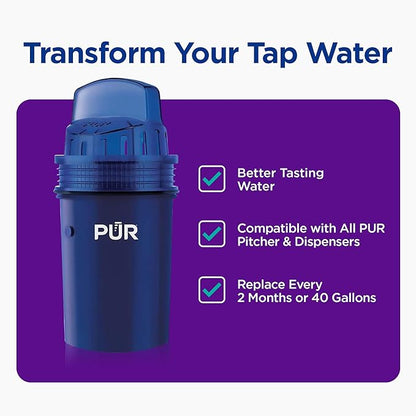 PUR Water Pitcher & Dispenser Replacement Filter 2-Pack, Genuine PUR Water - Image 3