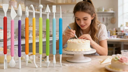 9-Piece Fondant Sculpting Tool Set - Image 6