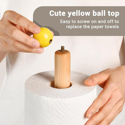 Paper Towel Holder, Wooden Kitchen Roll Stand - Image 5