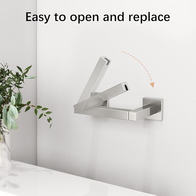 FEILERN Toilet Paper Holder Wall Mounted Post Pivoting Square Tissue Holders - Image 4