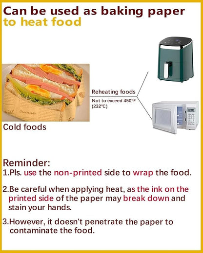 Katbite 130Pcs 10 Inch Sandwich Wrapping Paper, Heavy duty Deli Paper, - Image 8