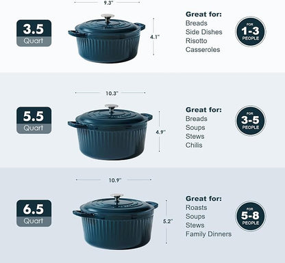 SENSARTE Enameled Cast Iron Dutch Oven Pot - Image 9