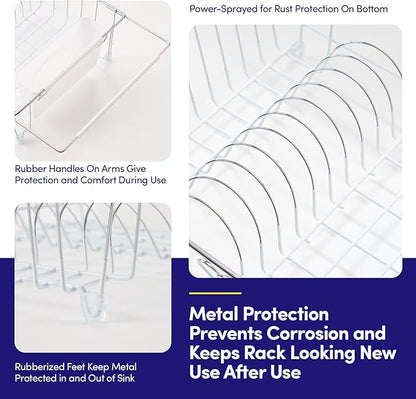 Dish Drying Rack Over The Sink Expandable to 24.5" Dish Drainer — Space-Saving - Image 4