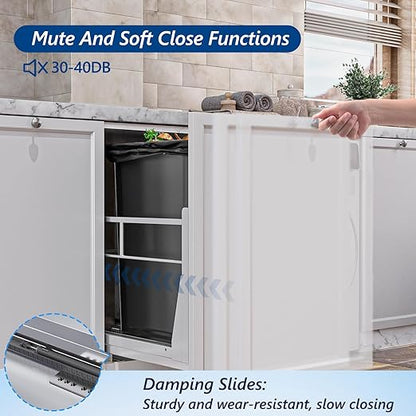 Insputer 8 Gal Pull Out Trash Can Under Cabinet, Heavy Duty Under Sink Garbage - Image 5