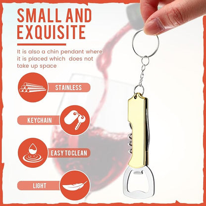 Ziliny 24 Pcs Bottle Opener Keychain Bulk Wine Bottle Beer Opener Keychain - Image 3