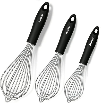 3 Packs Stainless Steel Whisk Set by Anaeat