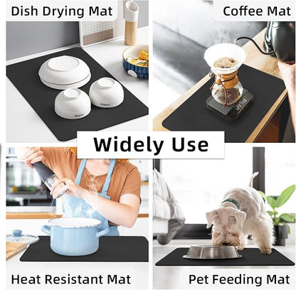LOPNUR Kitchen Dish Drying Mat, Diatomite Coffee Mat, Super Absorbent Dish - Image 7