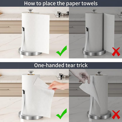 Jesginboo Brushed Nickel Paper Towel Holder - Image 4