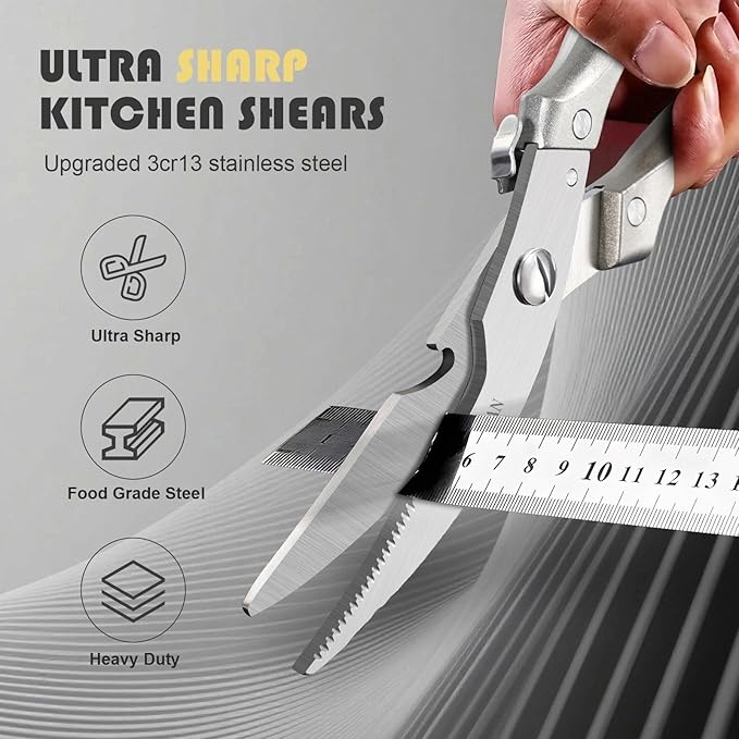 Huusk Kitchen Scissors Set, Poultry Shears Heavy Duty - Image 2