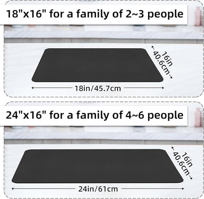LOPNUR Kitchen Dish Drying Mat, Super Absorbent Dish Drying Pad, Diatomite - Image 5