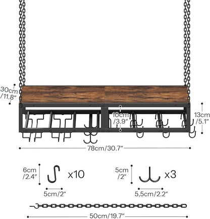 HOOBRO Hanging Pot Rack, Space-Saving Pot Hanger - Image 3