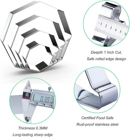 Octagon Cookie Cutter Set for Baking - Image 3
