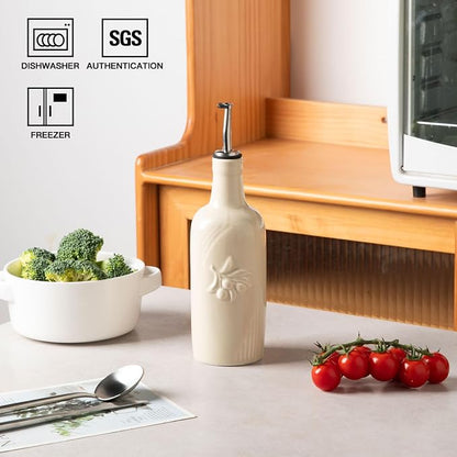 Sweejar Ceramic Olive Oil Dispenser Bottle, 17 FLOZ Oil Bottle - Image 2