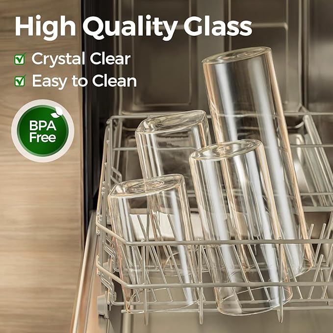 ComSaf Glass Food Storage Jars Set of 6, Tall Glass Storage Containers - Image 4