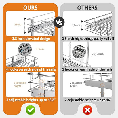 ZOINLIY Pull Out Cabinet Organizer, Versatile Slide Out Kitchen Organizers and - Image 2