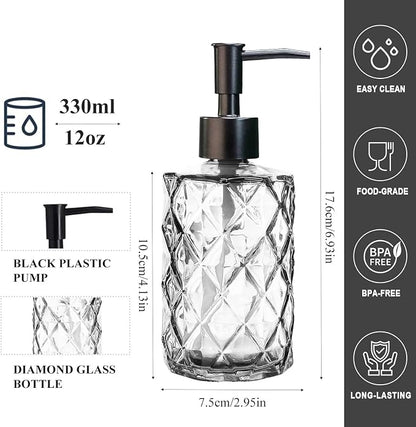 12Oz Small Glass Soap Dispenser - Image 2