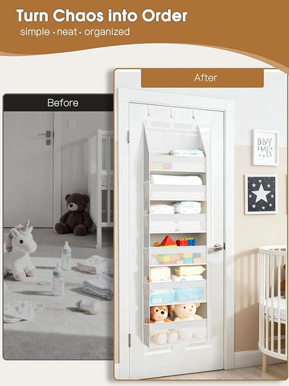 Criusia Over the Door Organizer, Heavy-Duty 6-Shelf Hanging Storage - Image 2