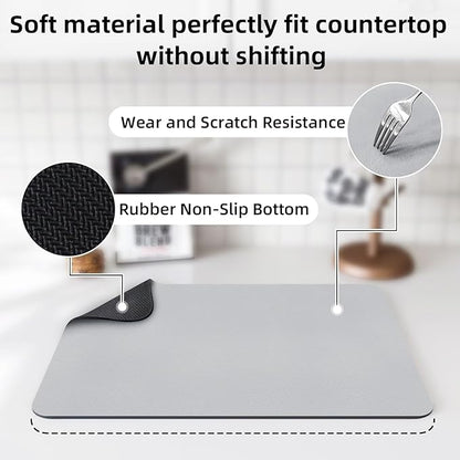 LOPNUR Kitchen Dish Drying Mat, Diatomite Coffee Mat, Super Absorbent Dish - Image 5