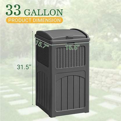 Greesum 33 Gallon Outdoor Trash Can - Image 7