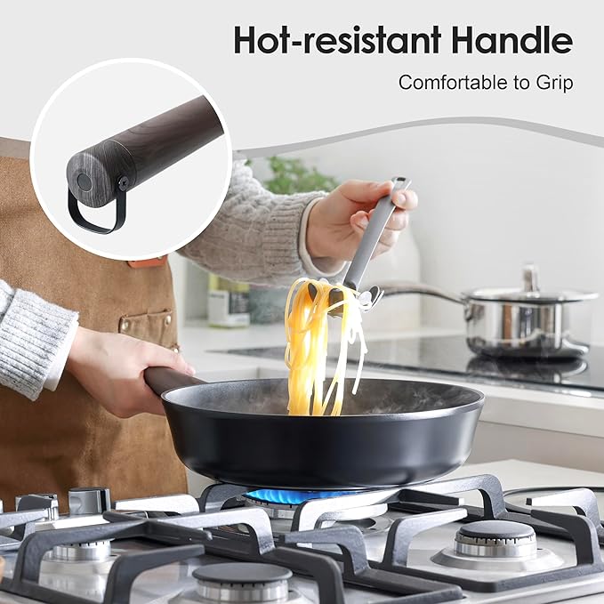 SENSARTE 15Pcs Nonstick Cookware Set Pots and Pans Set Kitchen Cooking Frying - Image 9
