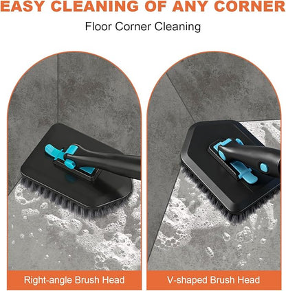 Long Handled Scrub Brush for Shower, 3-in-1 Cleaning Brushes - Image 7
