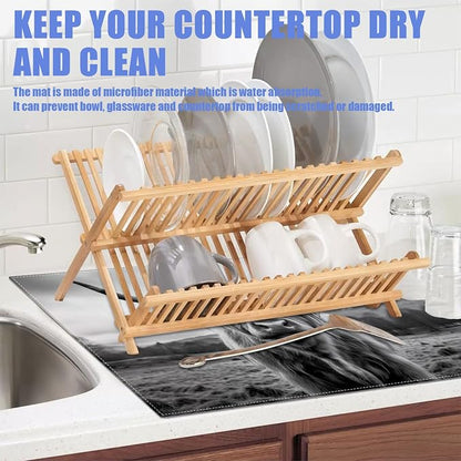 Highland Cow Dish Drying Mat for Kitchen Counter Drying Pad Absorbent - Image 5