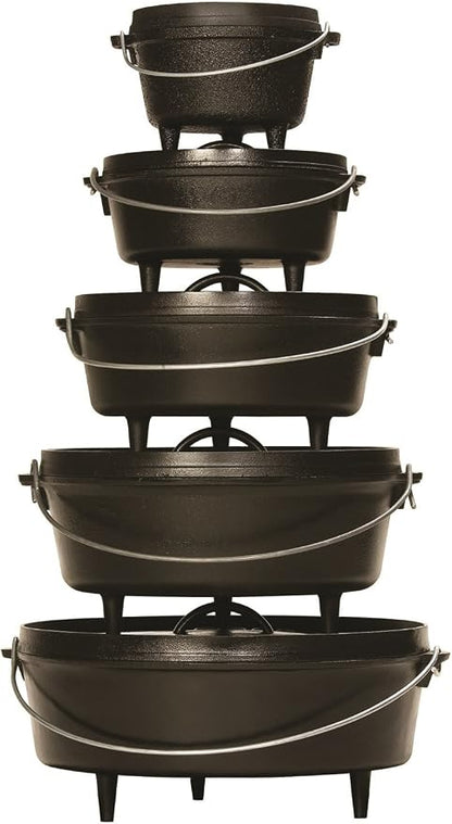 Lodge 8 Quart Pre-Seasoned Cast Iron Camp Dutch Oven - Image 7