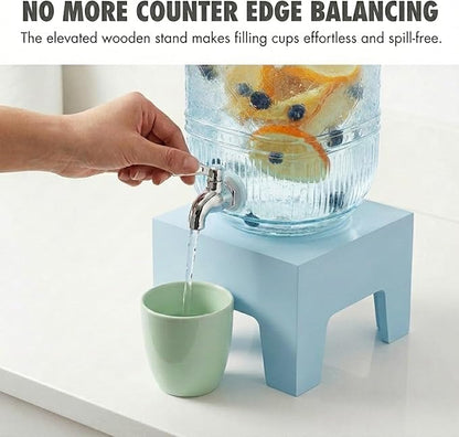 Beverage Dispenser 1 Gallon, Glass Drink Dispenser - Image 5