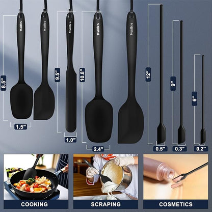 Walfos Silicone Spatula Set of 8(600°F）- Heat Resistant Kitchen Silicone - Image 4