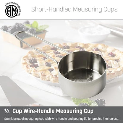 American METALCRAFT, Inc. 1/3 Stainless Steel Measuring Cup - Image 2