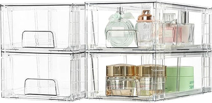 Vtopmart 2 Pack Stackable Storage Drawers, Easily Assemble Containers - Image 8