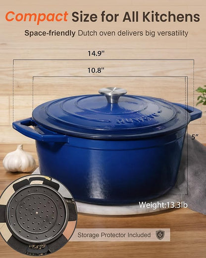Nuwave 6QT Healthy Enameled Cast Iron Dutch Oven Pot - Image 9