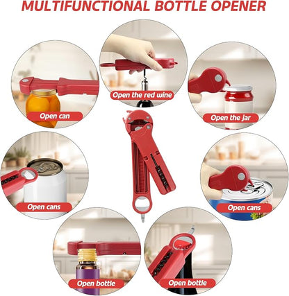 7 in 1 Jar Opener Bottle Opener and Wine Opener - Image 2