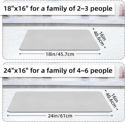 LOPNUR Kitchen Dish Drying Mat, Diatomite Coffee Mat, Super Absorbent Dish - Image 4