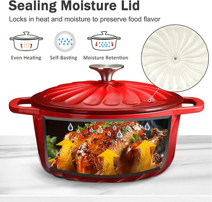 6 QT Enameled Cast Iron Dutch Oven - Image 5