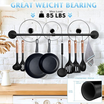 32 inch Pot Rack Wall Mounted Pan Hangers - Image 6
