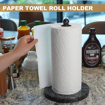 Koville Norwegian Natural Granite Paper Towel Holder Countertop, Genuine Stone - Image 4