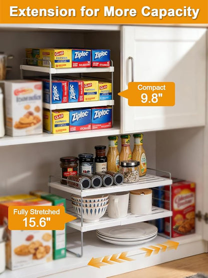 JUPELI Foil and Plastic Wrap Organizer, Expandable Kitchen Pantry Storage - Image 3