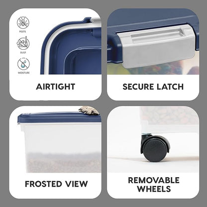 IRIS USA Airtight Dog Food Storage Container, Attachable Wheels, - Image 4