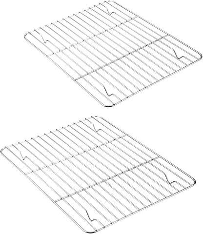 E-far Small Baking Cooling Rack Set of 2, Stainless Steel Metal Roasting by E-far