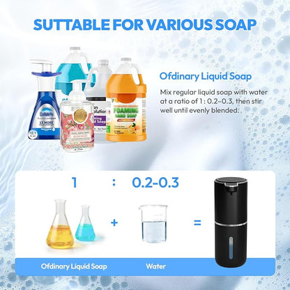 Automatic Soap Dispenser Touchless, Liquid Hand Soap Dispenser 12.8oz USB - Image 5