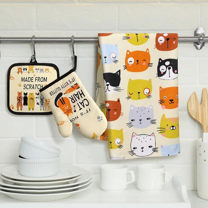 Jingmore 6 Pcs Kitchen Decor Set Accessorie Farmhouse Kitchen Towels Pot - Image 2