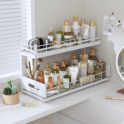 Under Sink Organizer Upgrade To Professional Rails, 2-Tier Dual Pull Out - Image 9